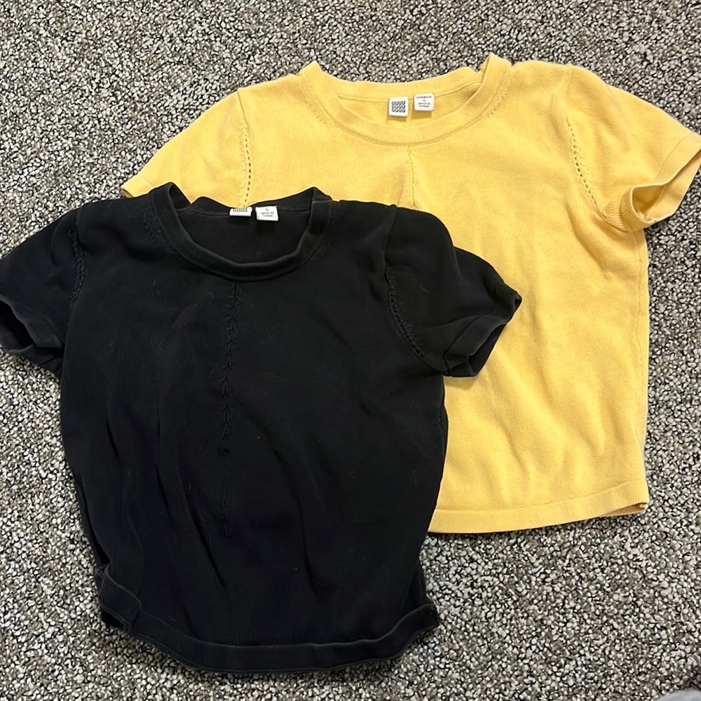 [2 for $18] Uniqlo cropped tees, size S